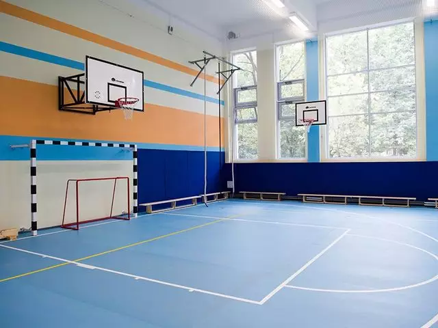 Физкультурный зал - площадь и оформление согласно СП
